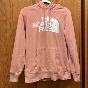 Pink north face hoodie
